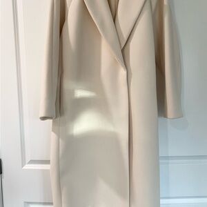 Elegant Cream Long Coat